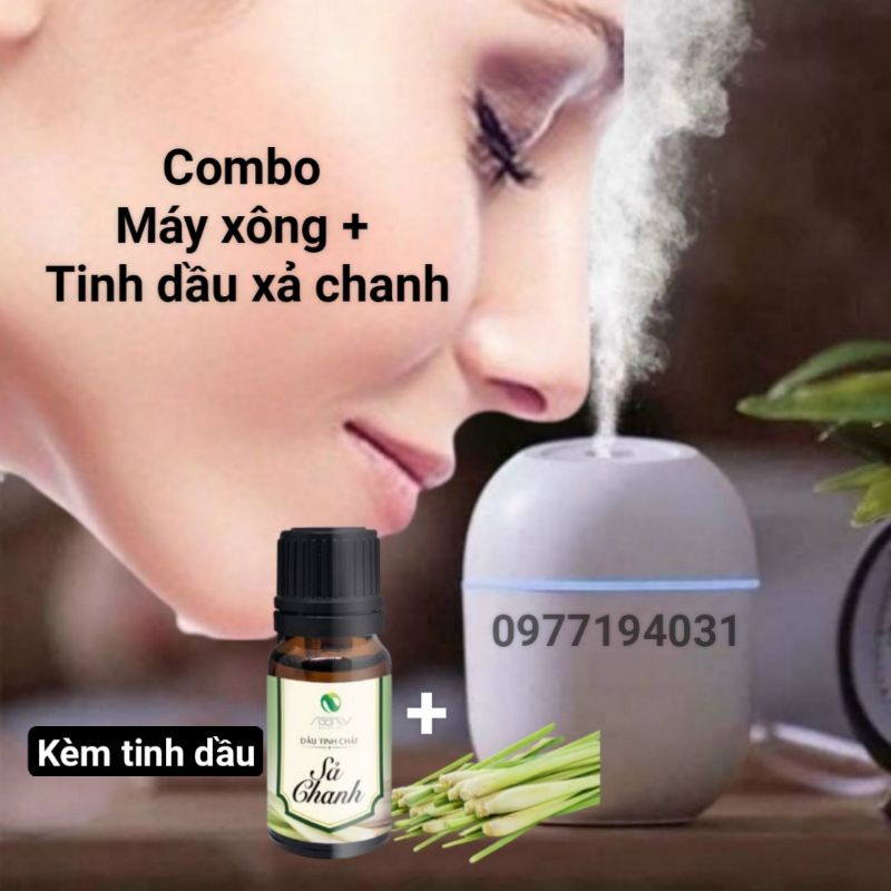 Máy xông tinh dầu đuổi muỗi diệt khuẩn hương Sả Chanh thơm phòng ngủ tránh ẩm mốc