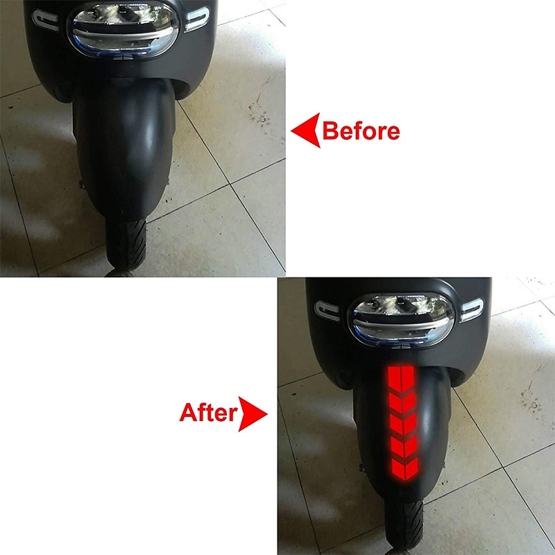 FENDER (Hàng Có Sẵn) Hình Dán Phản Quang Mũi Tên Kẻ Sọc Chống Thấm Nước Chống Dầu Thông Dụng Cho Xe Máy