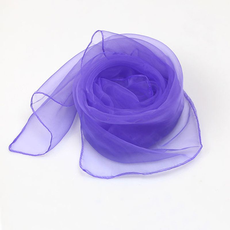 Khăn Choàng Cổ Vuông Vải Chiffon Màu Kẹo Trơn 70x70CM Dành Cho Nữ