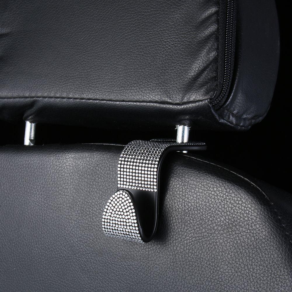 MAYSHOW Móc Treo Đồ Gắn Sau Lưng Ghế Xe Hơi Đính Đá Lấp Lánh
