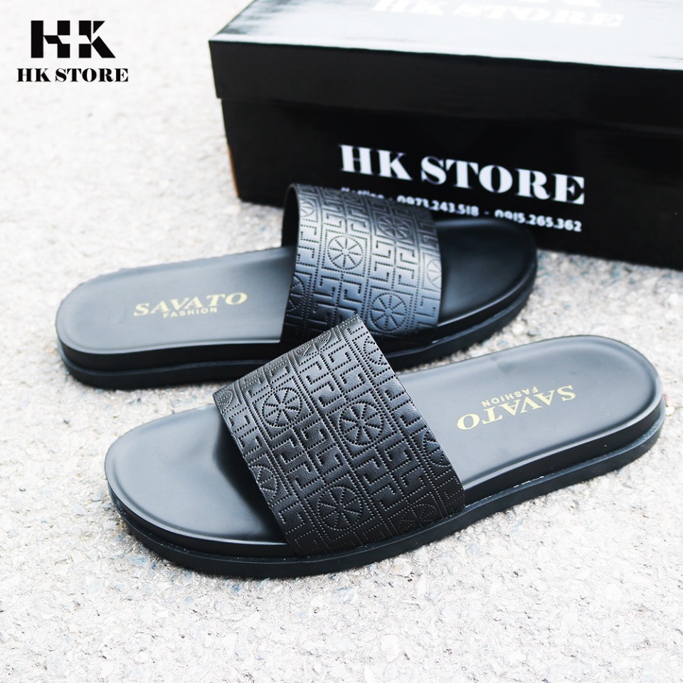 Dép nam da xịn - kiểu dáng nhẹ nhàng dễ sử dụng cực êm chân - hàng chính hãng HK.STORE da xịn bảo hành 12 tháng.(sd05)