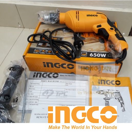 INGCO Máy khoan điện cầm tay 10mm 500W Electric Drill ED50028E
