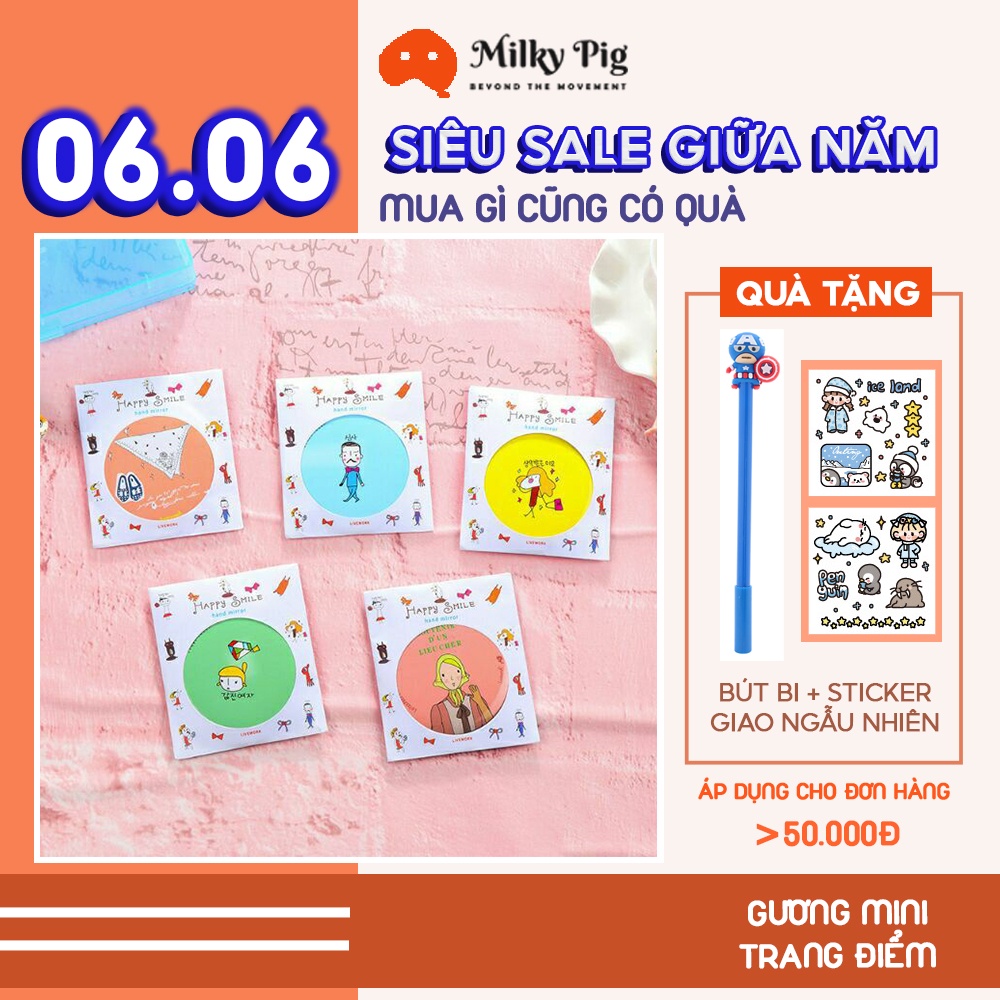 Gương Trang Điểm Make Up 1 Mặt - Gương Mini Cầm Tay Bỏ Túi ( Hàng Tuyển Chọn)