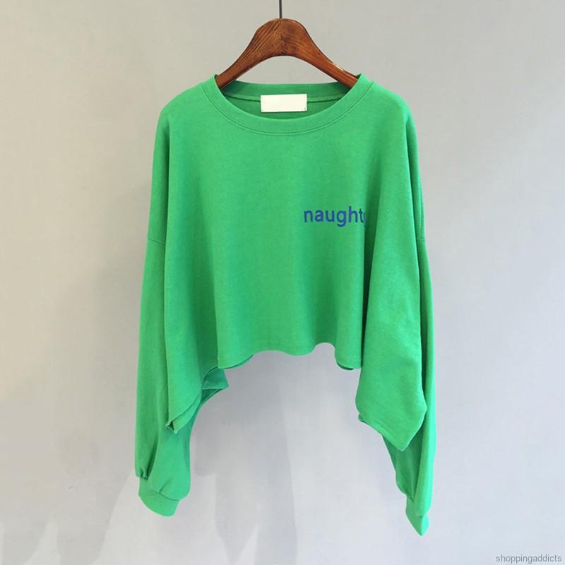 Áo Thun Sweater Cổ Tròn Phong Cách Trẻ Trung Thời Trang Mùa Thu Cho Nữ