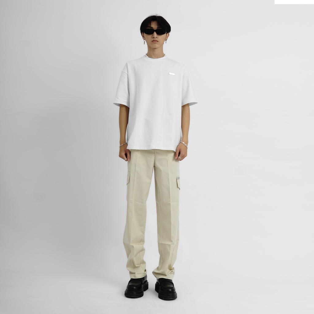 BASIC KAKI PANTS - CREAM /  QUẦN KAKI ỐNG SUÔNG CƠ BẢN - KEM