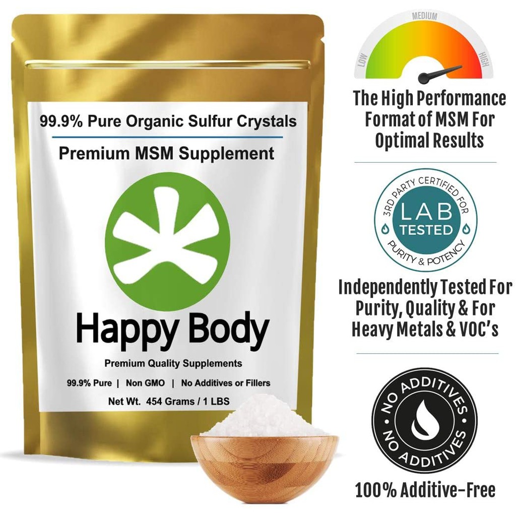 Bột Lưu Huỳnh Hữu Cơ MSM Happy Body 454g