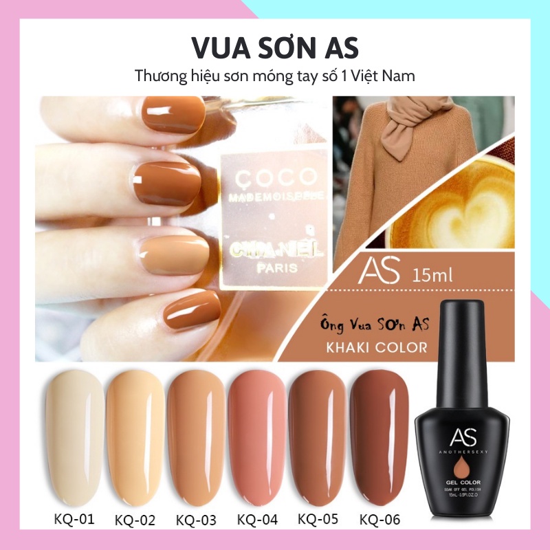 Sơn gel AS móng tay dùng máy hơ nhũ kim cương đỏ DMZ VUA SƠN AS 15ml