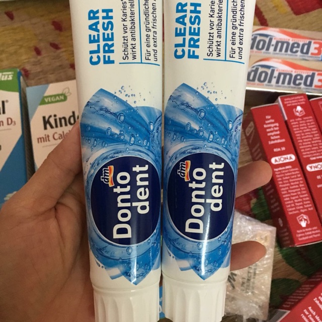 Kem đánh răng Dontodent clear fresh