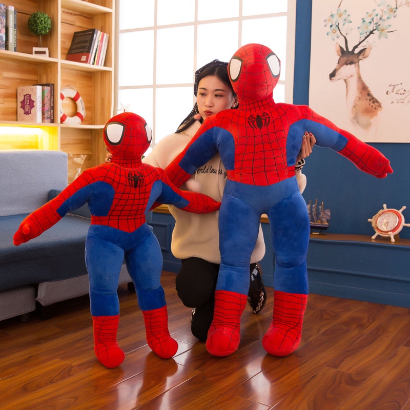 Gấu Bông Gối Ôm Siêu Nhân Người Nhện, Thú Bông Người Nhện Siêu Anh Hùng Cho Bé Trai