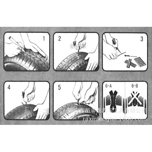 Miếng Vá Lốp - Miếng Vá Dùi - Sợi Vá Rút Dùng Vá Săm Lốp Ô Tô Xe Máy Ruột Không Săm Dài 20cm