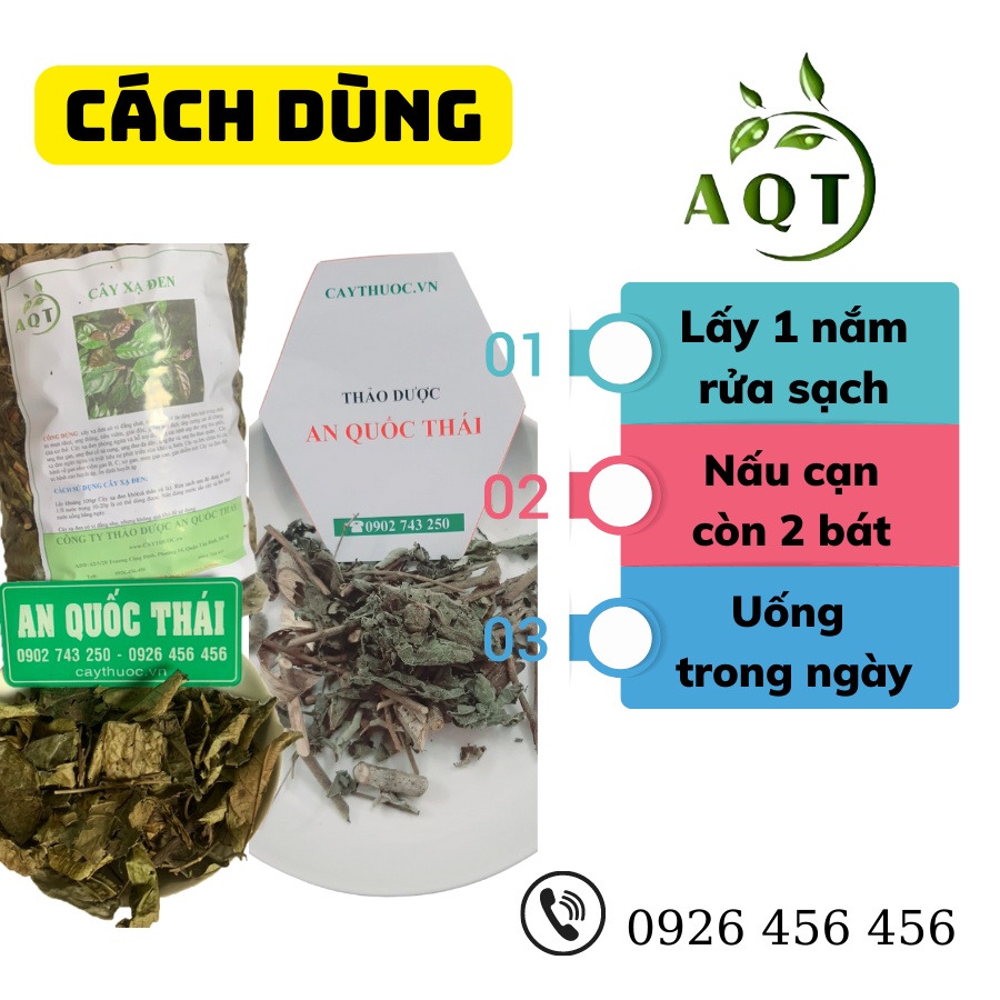 Combo Cây An Xoa Và Cây Xạ Đen (Mỗi Vị 0,5kg) Phòng Ung Thư, An Xoa Xạ Đen Tốt Cho Người Bệnh Gan