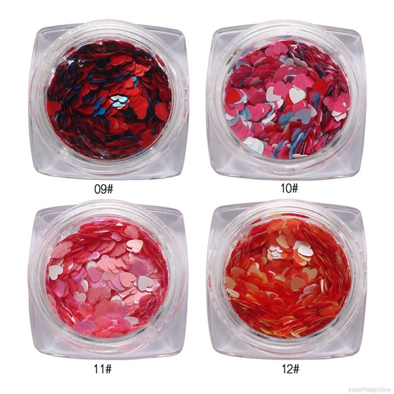 Kim Tuyến Hình Trái Tim Trang Trí Móng Tay