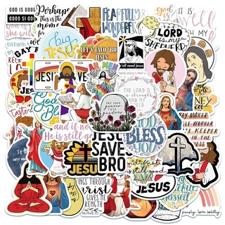 Bộ 50 Miếng Dán Trang Trí Hình Chúa Jesus