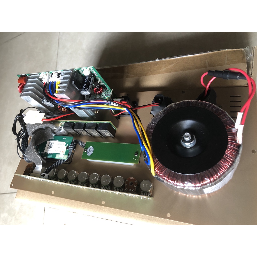 Mạch loa kéo 4 tất đôi DSP chóng hú và Reverb hay, nguồn đôi 40V