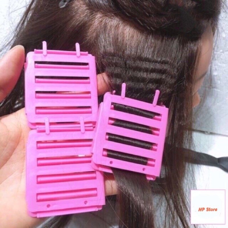 Kẹp bấm xù tóc, Dụng cụ dập xù, Lô uốn xù tóc nam nữ không cần nhiệt,  Dập sóng tại nhà siêu đẹp