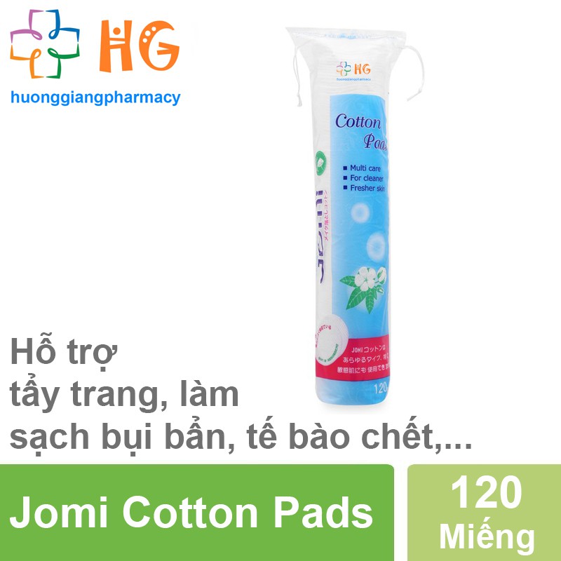 Bông tẩy trang Jomi Cotton Pads (Bịch 120 miếng)