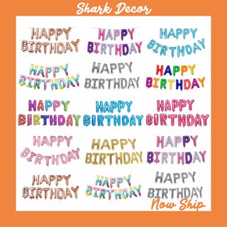 Sỉ bộ bóng bay chữ Happy Birthday, bóng bay trang trí sinh nhật cho bé trai, bé gái đẹp SD75