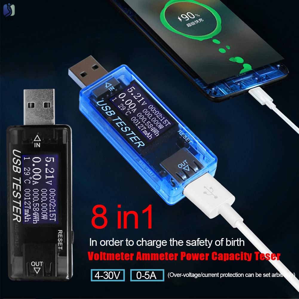 Thiết bị kiểm tra điện áp đa năng 8 trong 1 thiết kế dạng USB kỹ thuật số