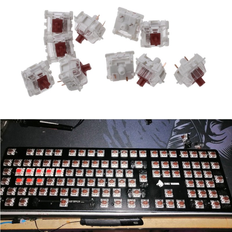 Set 10 Bàn Phím Cơ 3pin Gateron Mx Fit Gh60