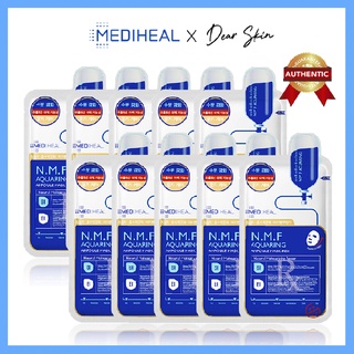 [Chính Hãng][Hộp 10] Mặt nạ Mediheal cấp ẩm cho da Mediheal Aquaring Ampoule Mask NMF Xanh Dương