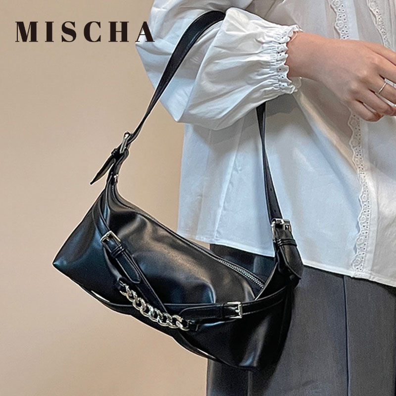 Mischa Túi Xách Da PU Màu Trơn Thời Trang Cao Cấp