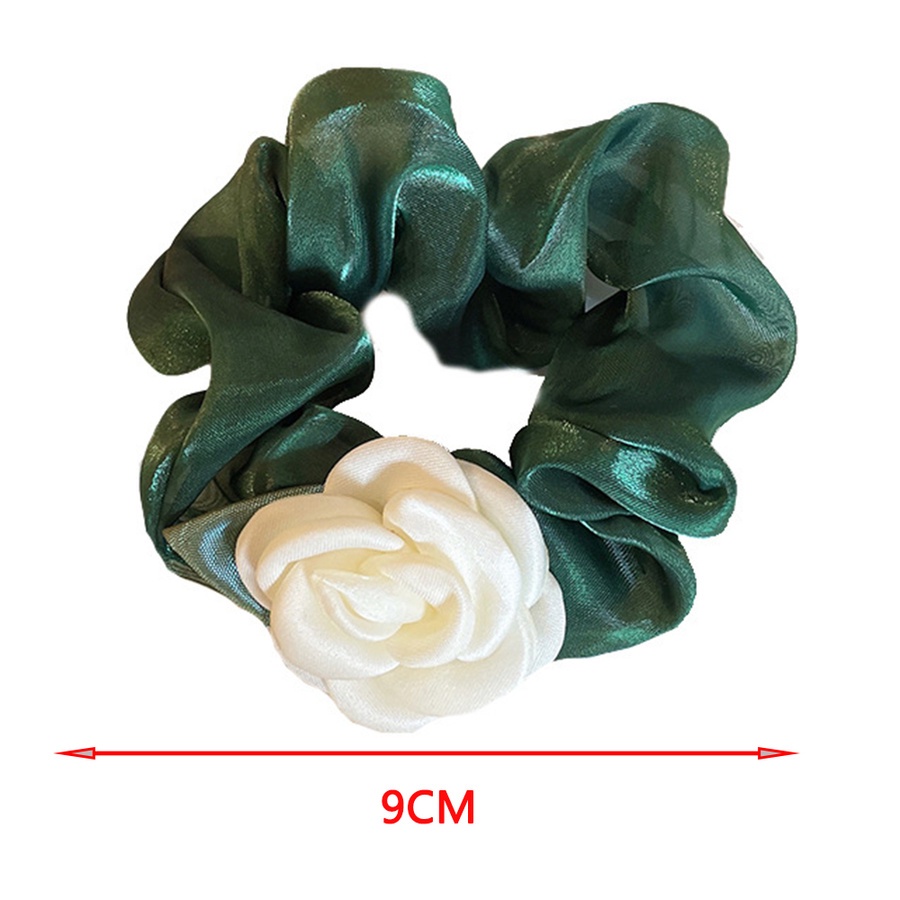 Dây Buộc Tóc Cao Su Co Giãn Bọc Vải Chiffon In Hoa Kiểu Hàn Quốc Cho Nữ