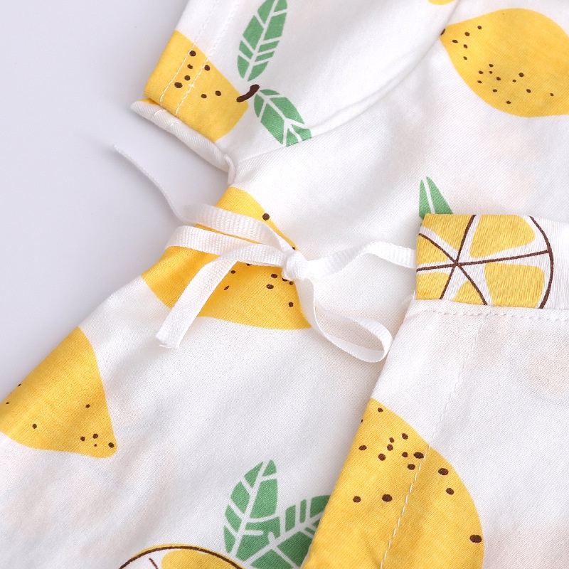 Bộ Đồ Ngủ Liền Thân Tay Ngắn Chất Liệu Cotton In Họa Tiết Toàn Diện Cho Bé Từ 0-24 Tháng Tuổi