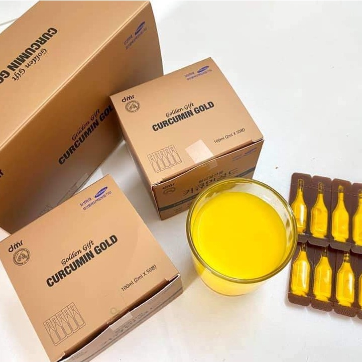 Tinh Chất Nghệ Nano Golden Gift Curcumin Gold Hàn Quốc 50 Tép - Hỗ Trợ Sức Khỏe Và Sắc Đẹp