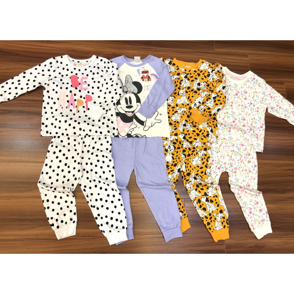 [9m-7y][ CHỌN MẪU] Bộ cotton/bộ ngủ/bộ mặc nhà dài tay màu đẹp xuất dư cho bé/bé gái