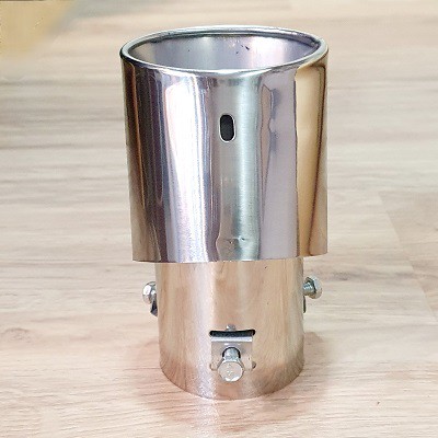 Ống Xả Nhiệt Inox Dáng Cong Chụp Đuôi Pô Trang Trí Xe Ô Tô