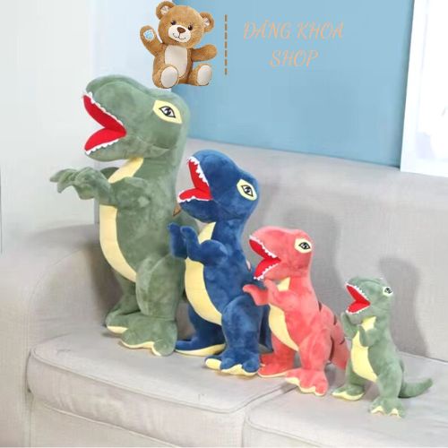 Gấu Bông Khủng Long Bạo Chúa Cao Cấp - Thú Bông Khủng Long Xanh Cho Bé Yêu Đủ Size