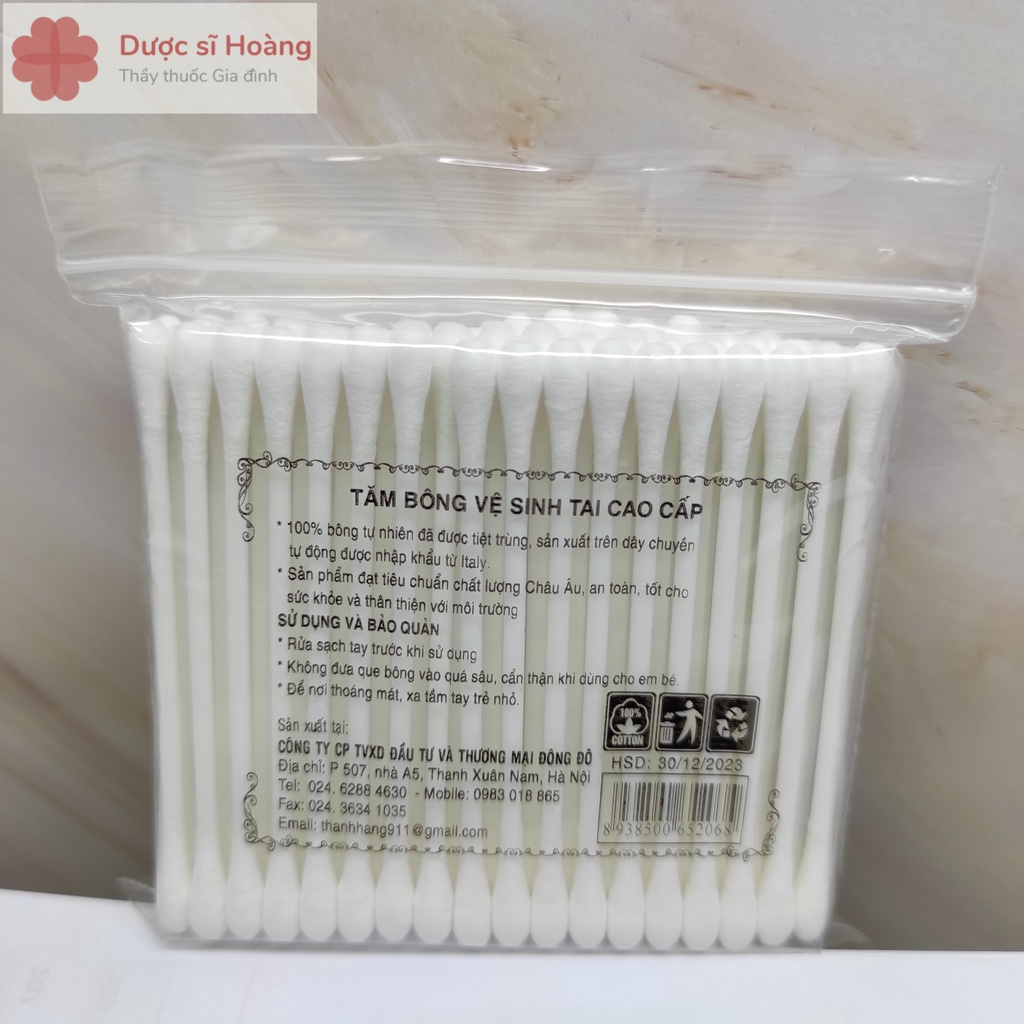 Tăm Bông Ngoáy Tai, Mũi BONNY - Đại Tiêu Chuẩn Châu Âu gói 45 que