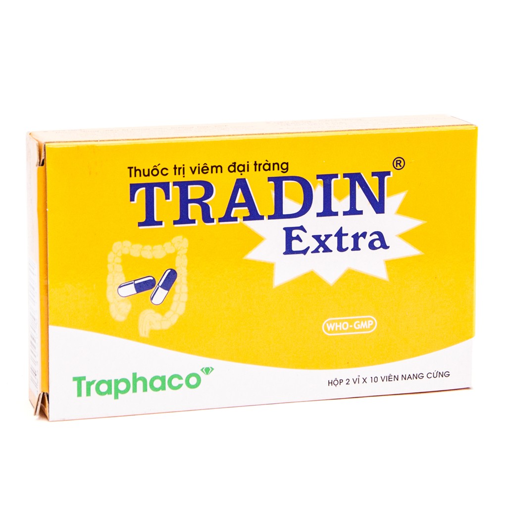 Tradin Extra hộp 2 vỉ hỗ trợ viêm đại tràng