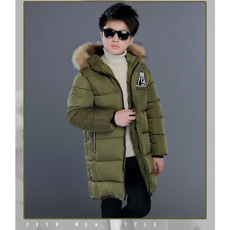 Áo khoác dáng dài cho bé trai ☑️ áo ấm mùa đông bé trai size đại 6 7 9 tuổi 25kg 30kg 35kg 40kg