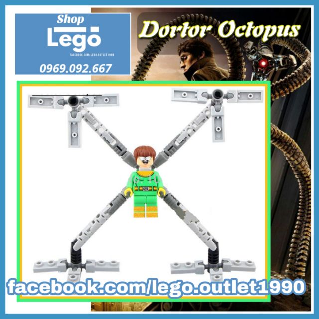 [44 hình] Xếp hình Dortor Octopus Spider-Man : Homecoming Lego Minifigures Xinh Xh325 x0123