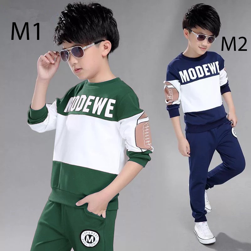 Set bộ quần áo thu đông trẻ em 14-50kg dành cho bé trai đáng yêu, xinh xắn mẫu MODEWE