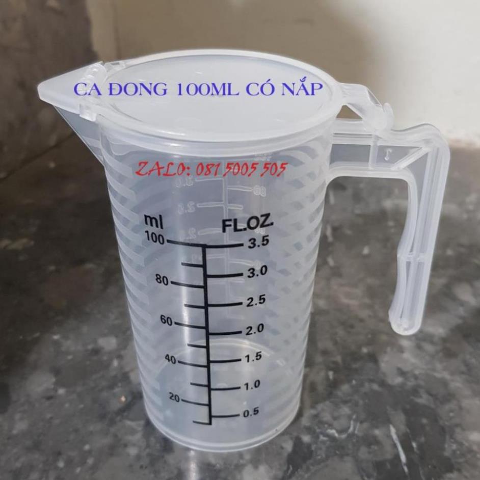 CA ĐONG THỂ TÍCH BẰNG NHỰA 2 LÍT CÓ NẮP ĐẬY VỚI 2 BÊN VẠCH T289H