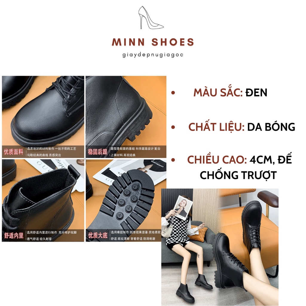 Boot nữ cổ cao da bóng lót lông êm mềm (BOOTCAO)