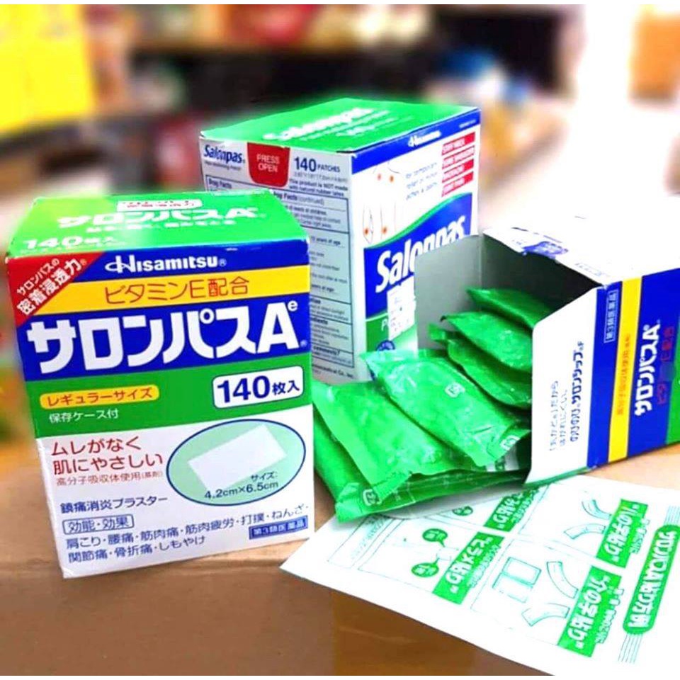 CAO DÁN ĐAU MỎI XƯỚNG KHỚP SALONPAS HISAMITSU 140 Miếng