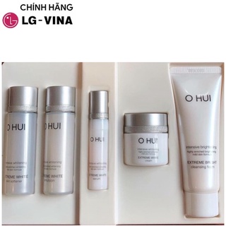 Set mini trắng da Ohui Extreme White 5sp dưỡng trắng da - Ngọc Linh