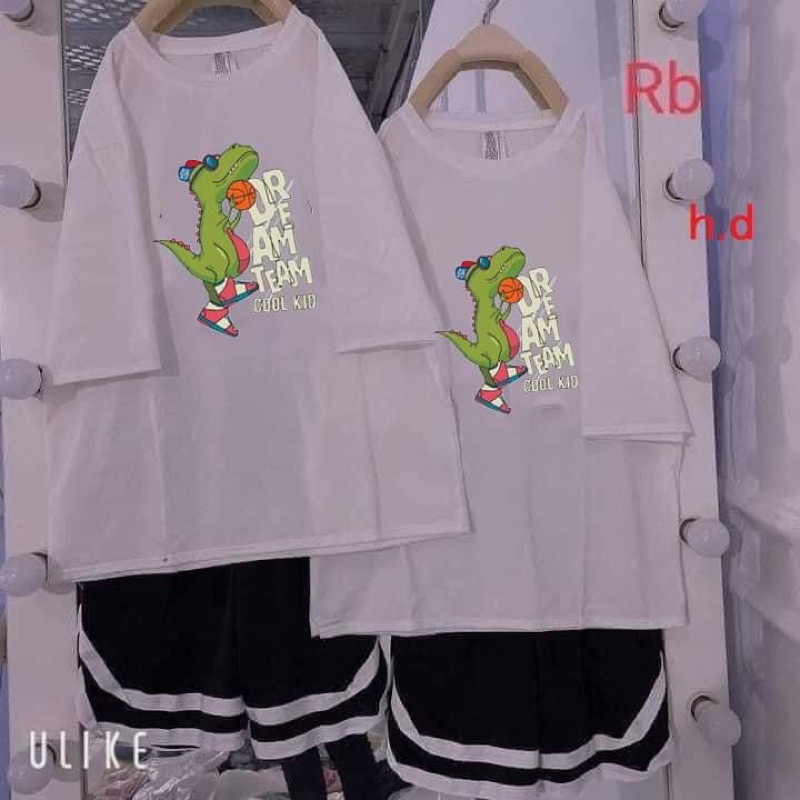 Sét áo khủng long coll+quần đùi V HĐ11