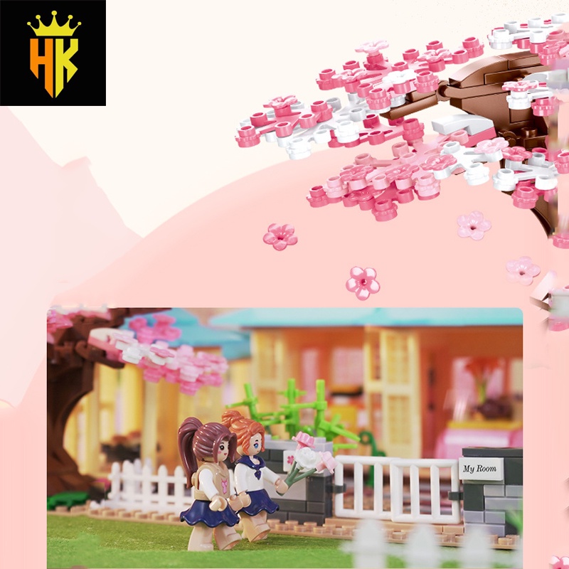 Đồ Chơi Lắp Ráp Kiểu LEGO Friends Ngôi Nhà Nhật Bản Mùa Hoa Anh Đào Spring Season B1017 Với 1029 Chi Tiết,Lego Bé Gái