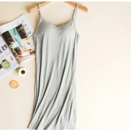 [Sẵn Hàng] Váy ngủ 2 dây có đệm ngực, váy mặc nhà, váy lót trong váy chất cotton siêu mát | BigBuy360 - bigbuy360.vn