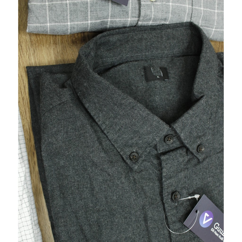Sơ mi nam flannel Uniqlo
