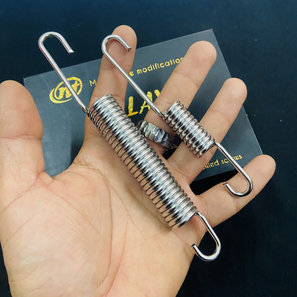 LÒ XO CHỐNG ĐỨNG VÀ CHỐNG NGHIÊNG CHO ECITER 150 CHẤT LIỆU INOX 304 BAO SÁNG BÓNG