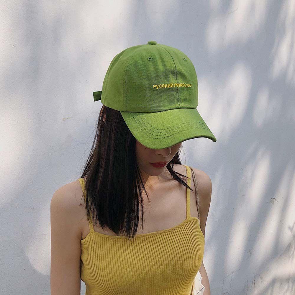 Mũ Lưỡi Trai Mềm Màu Trơn Thêu Chữ Thời Trang Cho Nam Và Nữ