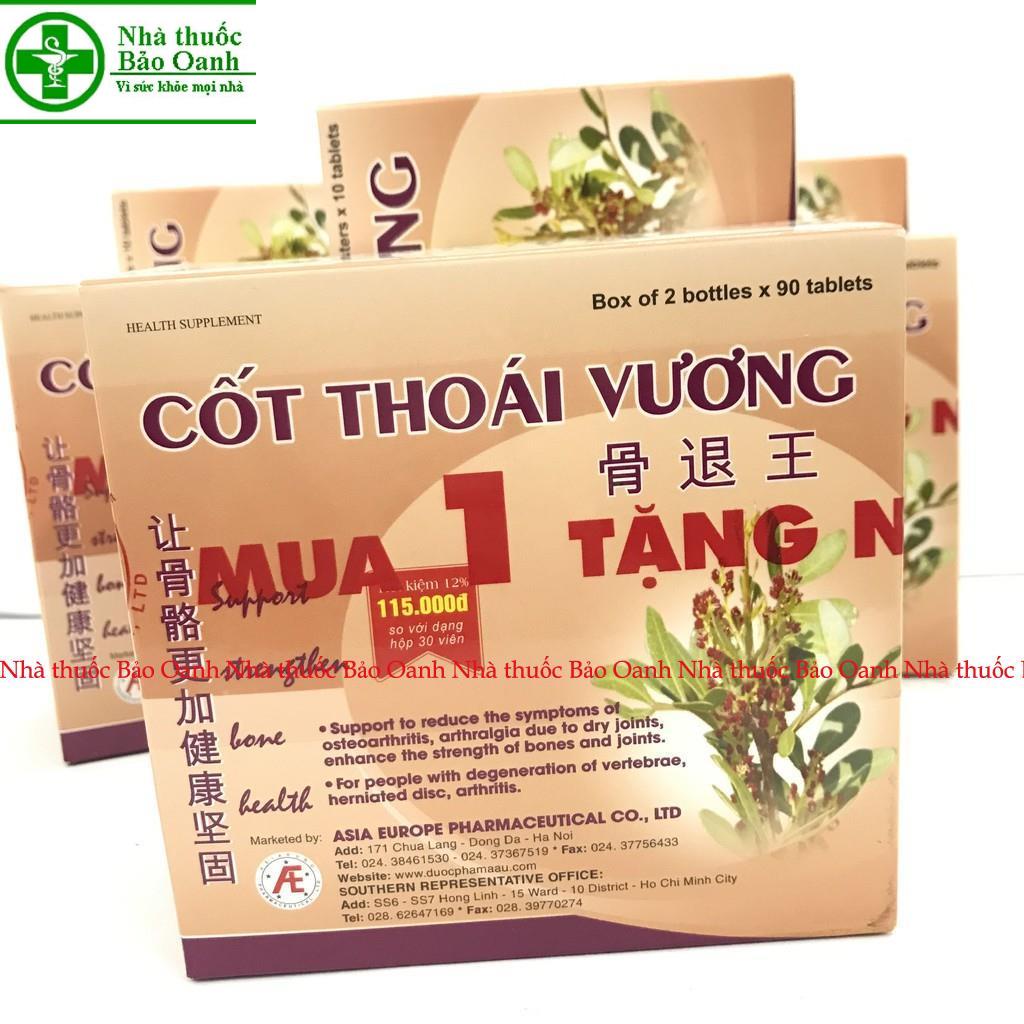 Cốt Thoái Vương Hộp 180 Viên Tặng Kèm Hộp 30 Viên - Hỗ Trợ Thoái Hóa Xương Khớp