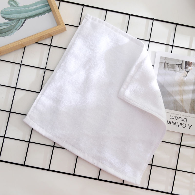 Khăn Cotton Vuông Nhỏ Màu Trắng Đậm, Cà Phê, Màu Xanh Dương Đậm