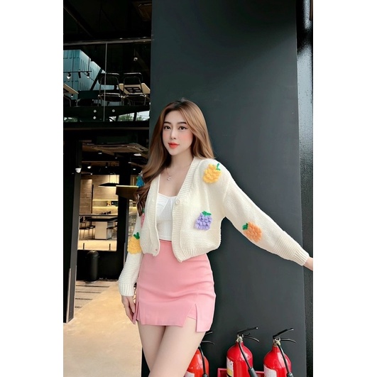 Áo Khoác Cadigan Len Lông Dứa Quảng Châu L1