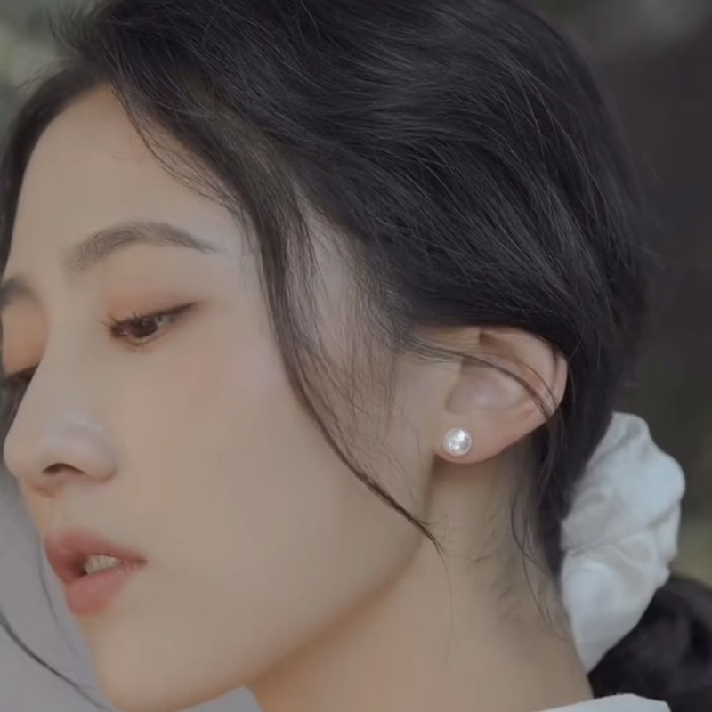 Bông tai ngọc trai nhân tạo 1 hạt ngọc phong cách thanh lịch cho nữ, khuyên tai ngọc trai nhân tạo